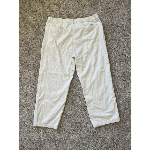 Paradise Collection Pants Mens L Linen Blend Lightweight Beige Resort Relaxed - Picture 2 of 8